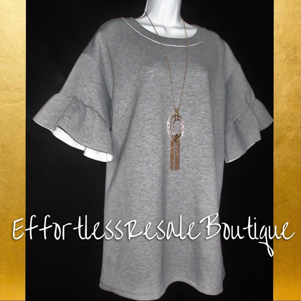 Halogen Ruffle Sleeve Top ~ Large